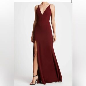 Dress The Population Bridal Burgundy Dress Medium